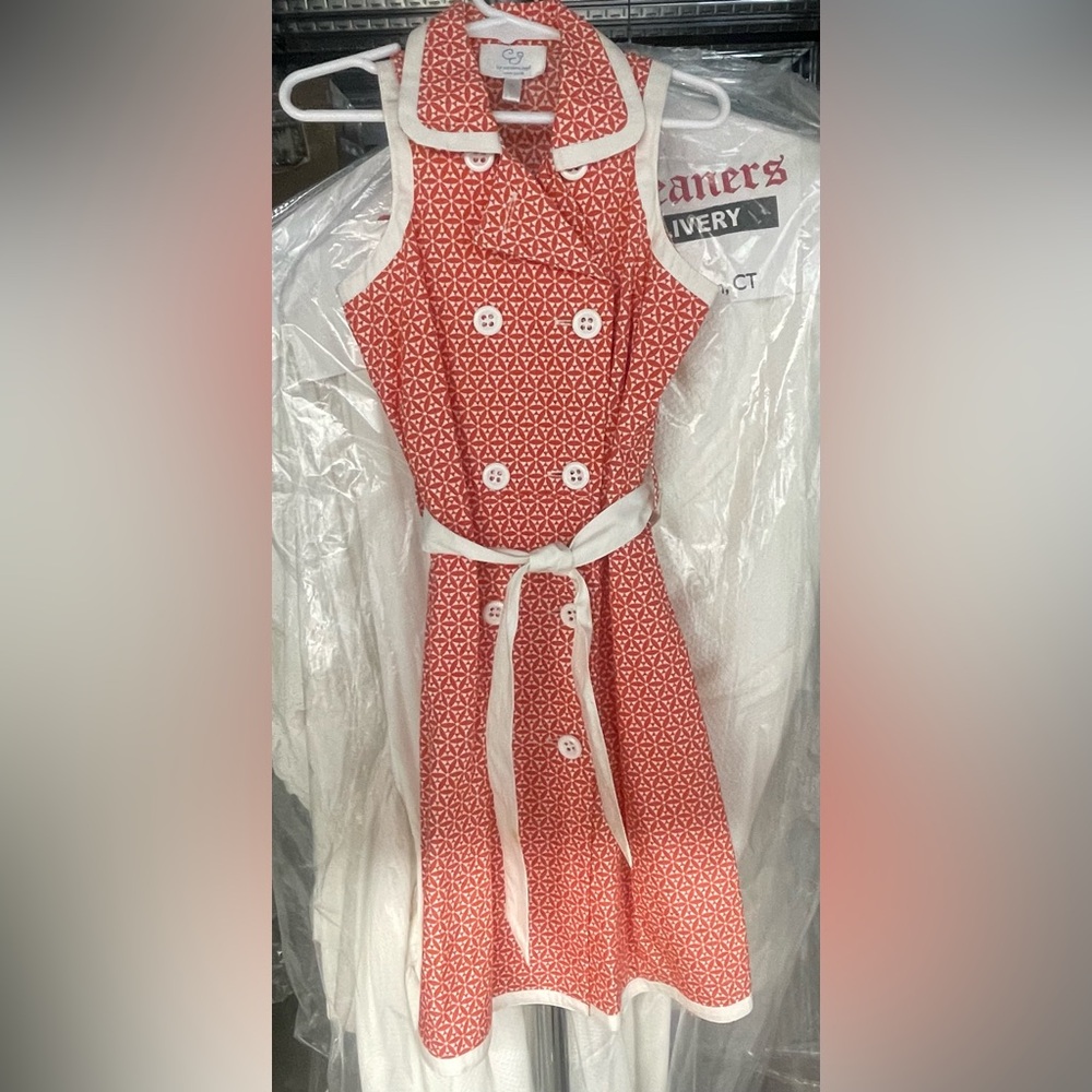 Baby CZ Red and White Patterned Dress